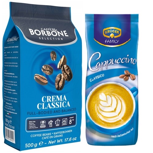 Кофе зерно и Krüger Cappuccino 